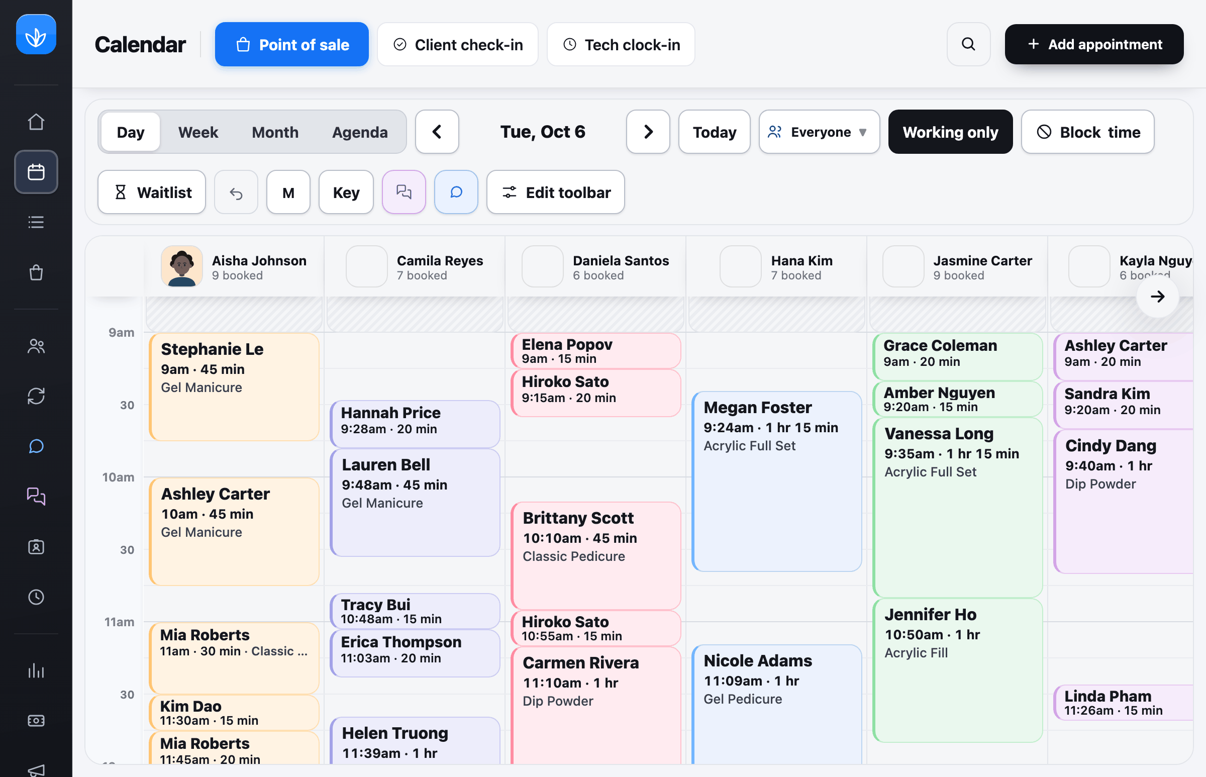 Team calendar